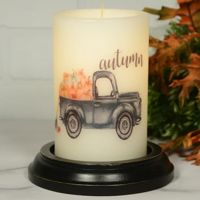 Candle Sleeve - Autumn Truck