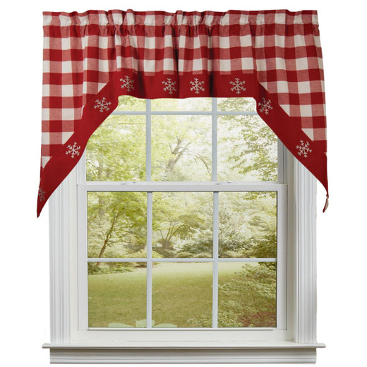 Buffalo Check Snowflake Swag - 72x36