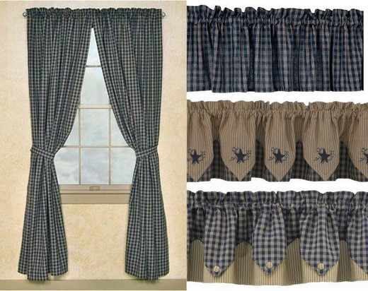 Sturbridge Navy Curtain Collection