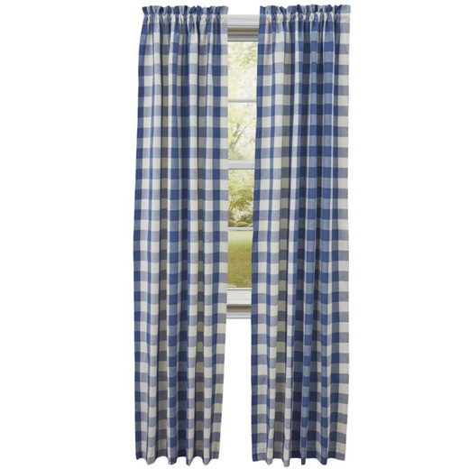 Wicklow Check China Blue Panels - 72x84