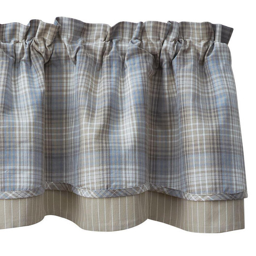 Prairie Wood Valance - Lined Layered 72x16