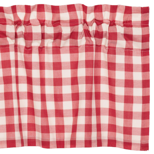 Annie Buffalo Check Red Valance - 60x16