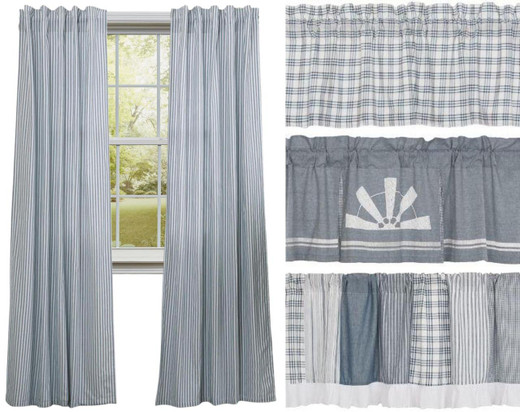 Sawyer Mill Blue Curtain Collection - Country Village Shoppe