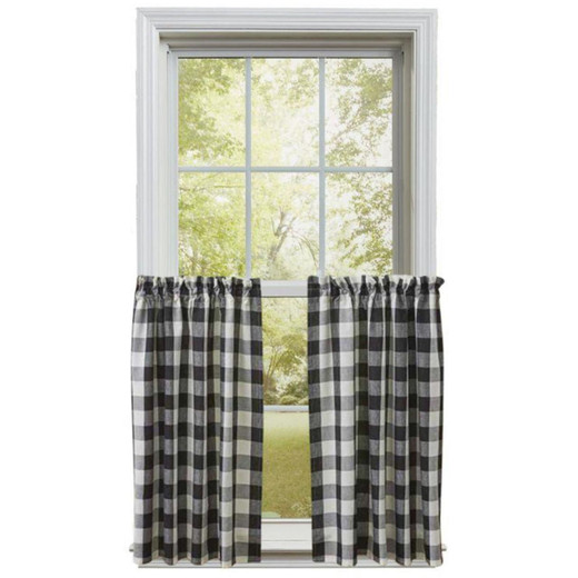 Wicklow Check Black & Cream Tiers - 72x36