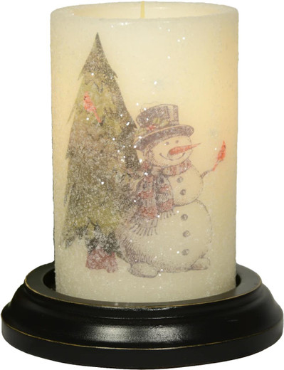 Candle Sleeve - Snowman & Tree Gumdrop