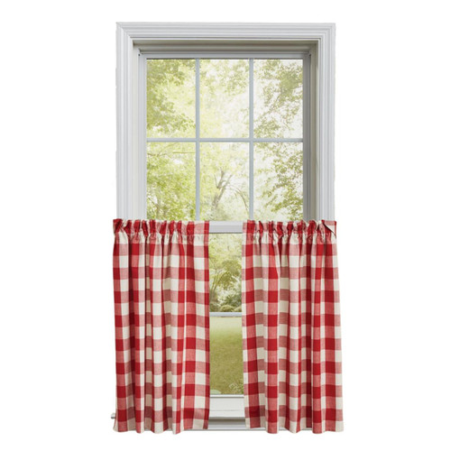 Wicklow Check Red & Cream Tiers - 72x36