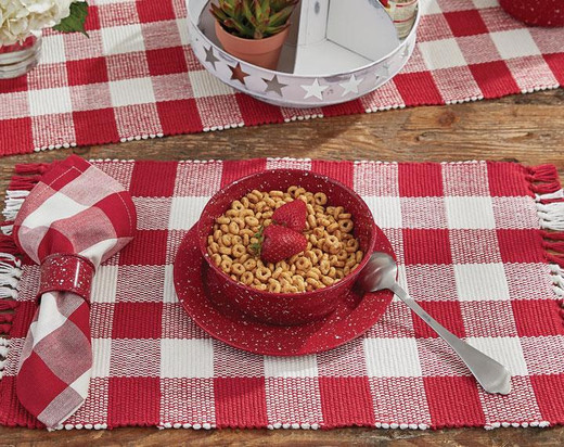 Wicklow Check Red & Cream Kitchen & Dining Collection