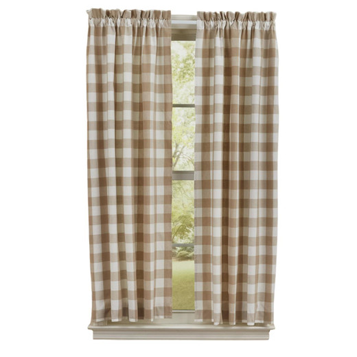 Wicklow Check Natural Panels - 72x63