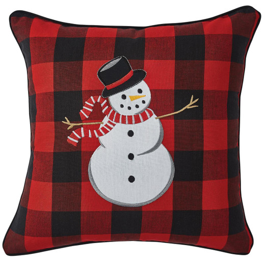 Wicklow Christmas Pillow - Snowman - Country Village Shoppe