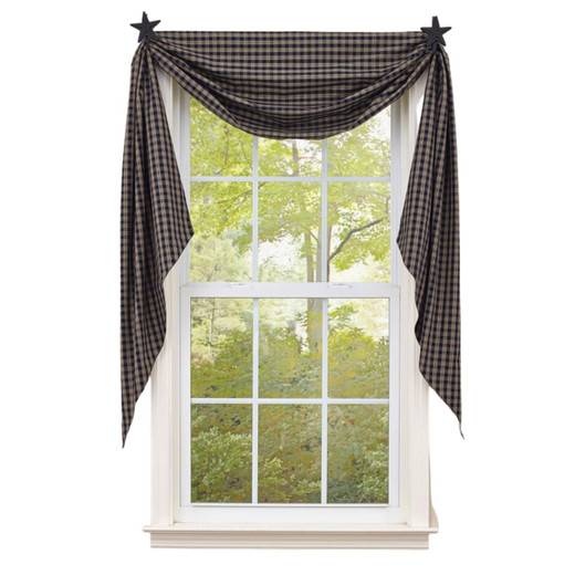 Sturbridge Navy Fishtail Swag - 145x25