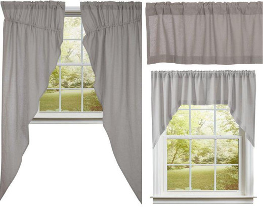 Burlap Dove Grey Curtain Collection