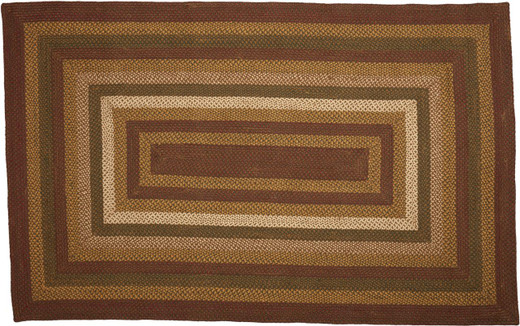 Black and Tan Braided Rug with Stars Primitive Country Oval Rectangle 20x30  5x8 