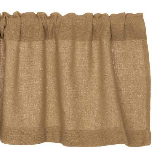 Burlap Natural Valance - 60x16