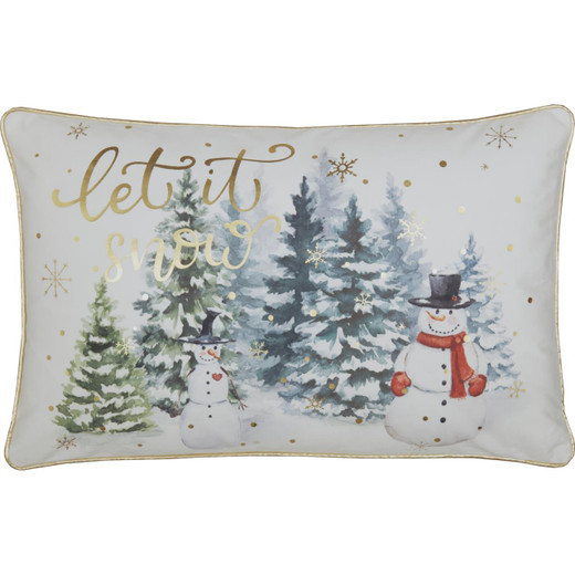 Country Christmas Décor  Let It Snow Pillow Cover 12 x 20