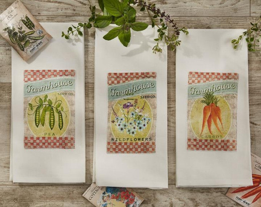 Love & Gingerbread Decorative Dishtowels - Set of 2 - Country Village Shoppe