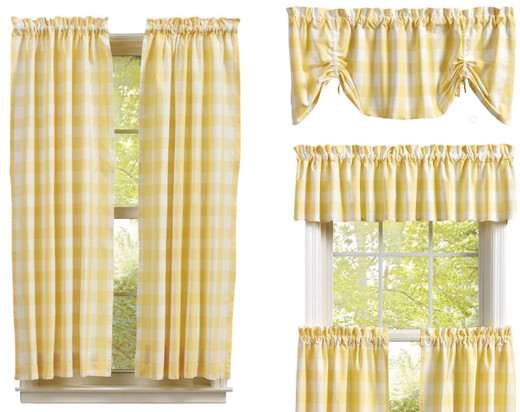 Wicklow Check Yellow Curtain Collection
