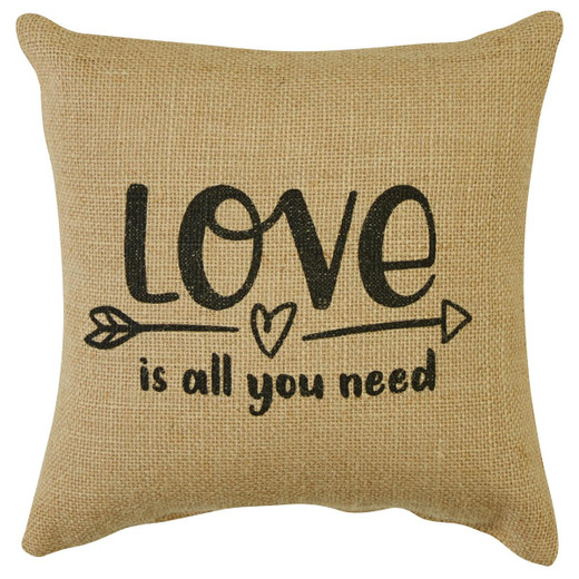 Love Is All Sentiment Pillow - 10x10