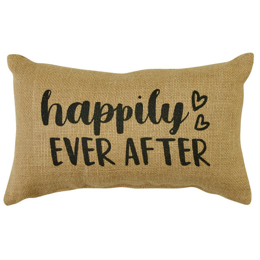 Happily Ever After Sentiment Pillow - 7x12