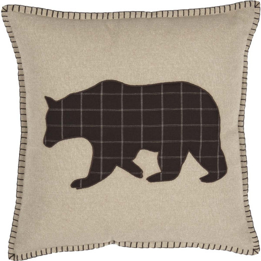 Wyatt Bear Applique Pillow - 18x18