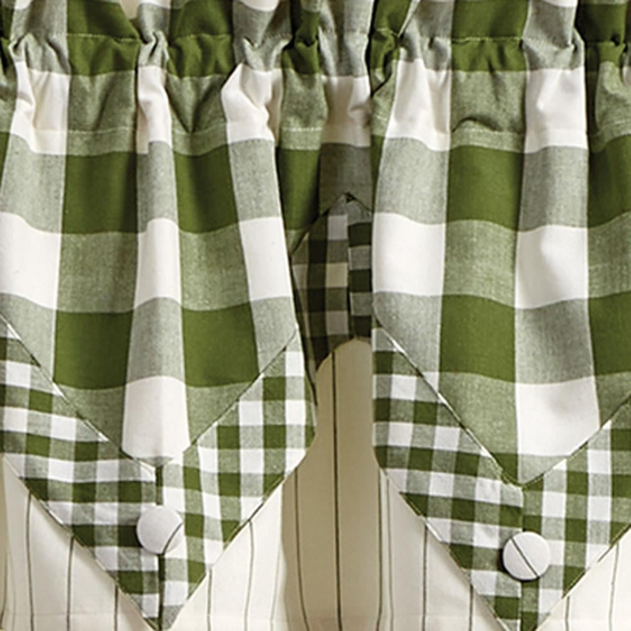 Wicklow Check Sage Valance - Point 72x15