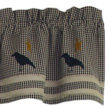 Newbury Gingham Black Crow Valance - 72x15.5