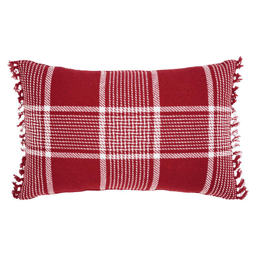 Tea Cabin Log Cabin Hooked Pillow - 18x18