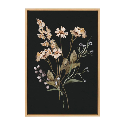 絵画 Flower. Floral-Art-Canvas-Framed-23x33