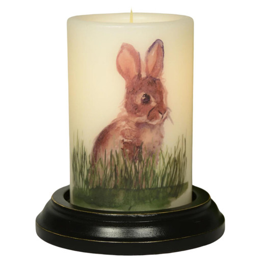 Candle Sleeve - Tall Rabbit in Grass Vanilla - Country Village Shoppe