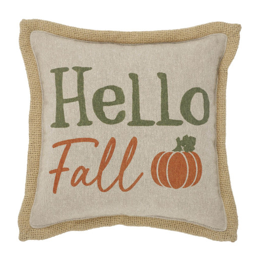 Pumpkin Bounty Hello Fall Pillow - 9x9