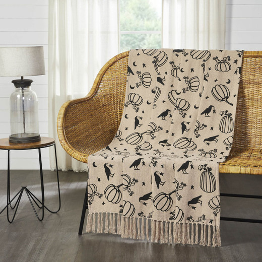 Raven Harvest Woven Throw - 50x60 - Country Village Shoppe