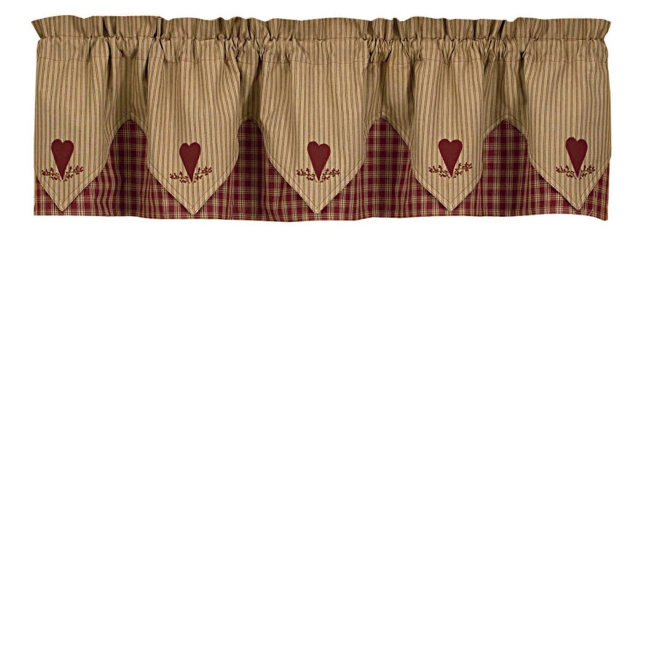 Sturbridge Wine Heart Valance - Point 72x15