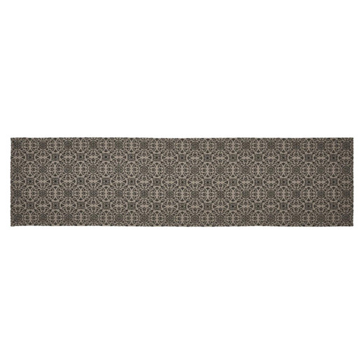 Custom House Black Tan Jacquard Table Runners