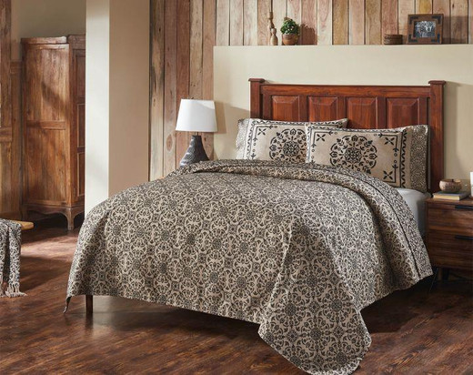 Custom House Black Tan Bedding Collection