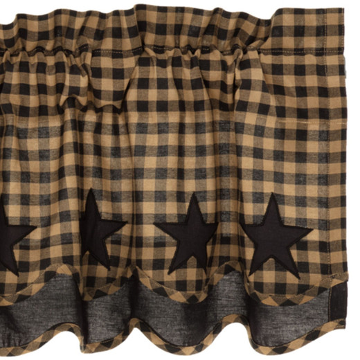Black Star Valance - Lined Layered 60x16