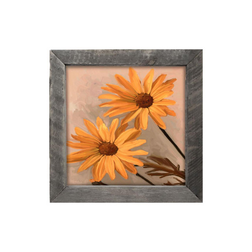Daisies - Natural Frame 14x14 - Country Village Shoppe