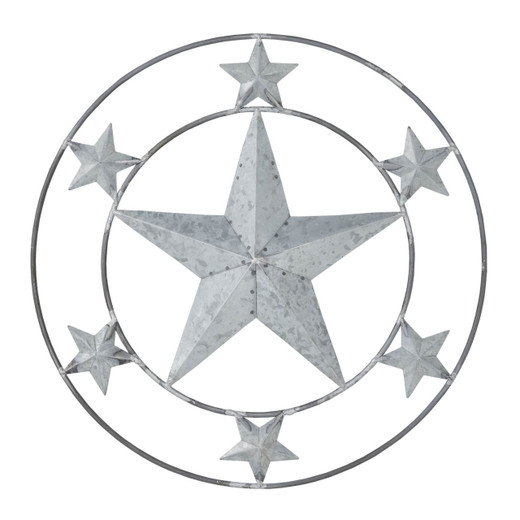 Metal Stars Wall Hanging - Round 12.5"