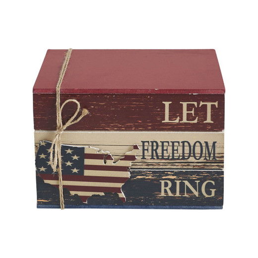 Let Freedom Ring Block Sign - 6x4