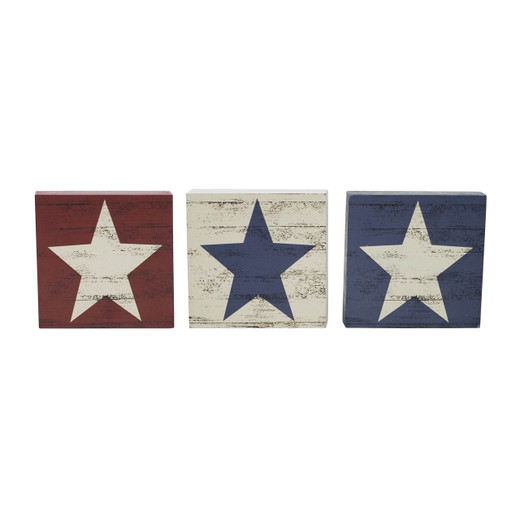 Star Block Signs - Set of 3