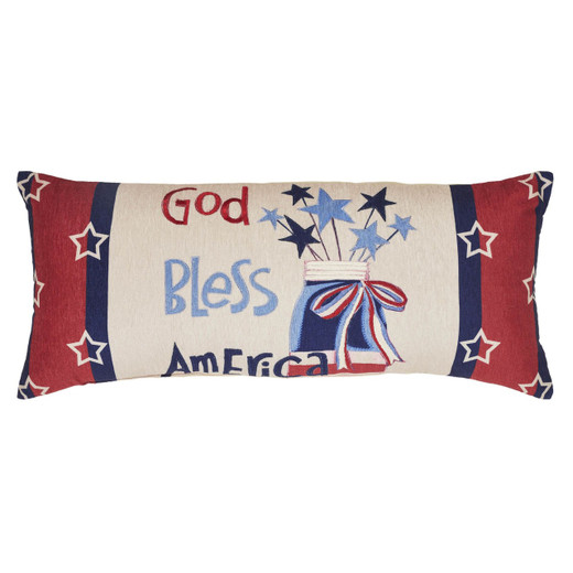 God Bless America Mason Jar Stars Pillow - 12x28