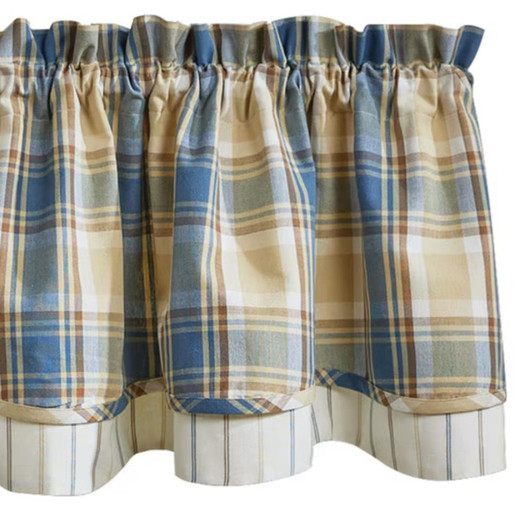 Stone Hollow Lined Layered Valance - 72x16