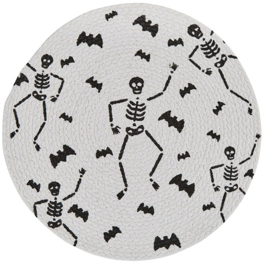 Skeleton Round Placemats - Set of 2