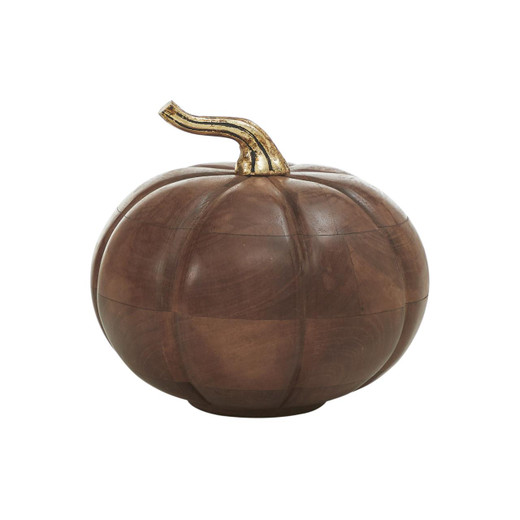 Heirloom Wooden Pumpkin - Chestnut 7x6.5 - Country Village Shoppe