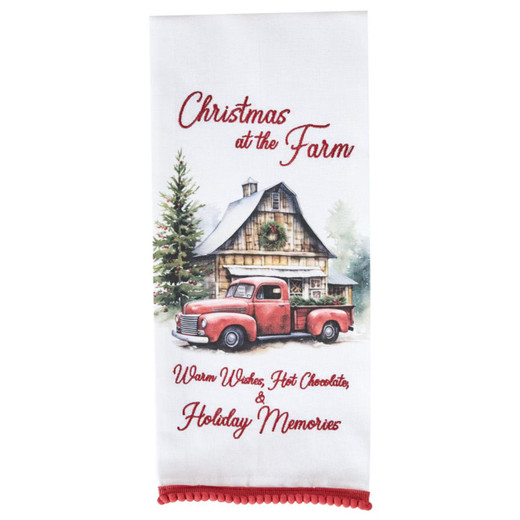 Christmas At The Farm Dishtowel Country Village Shoppe