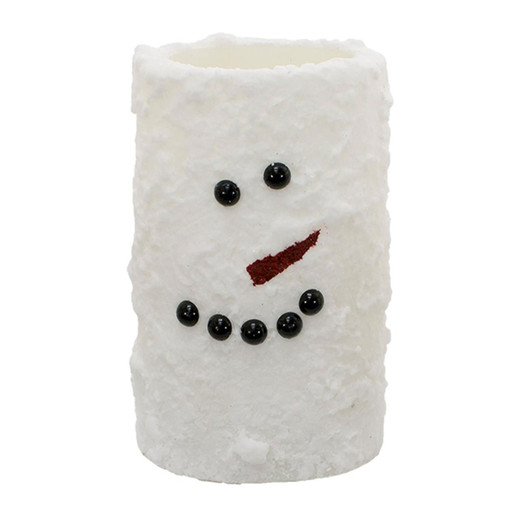 Snowman Sam Timer Candle - 3x5 Pillar