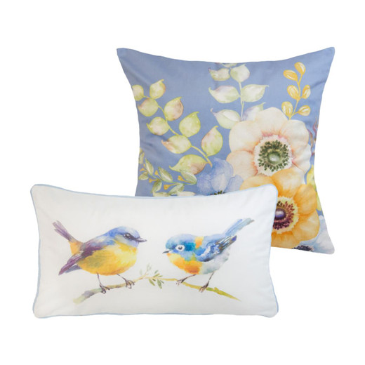 Spring Flowers Pillows -  Set of 2