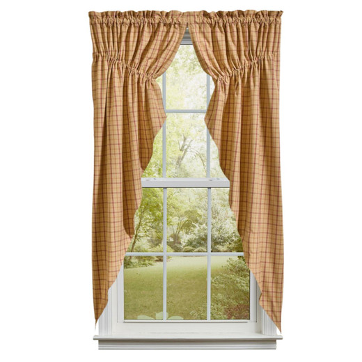 Persimmon Prairie Gathered Curtains - 72x63