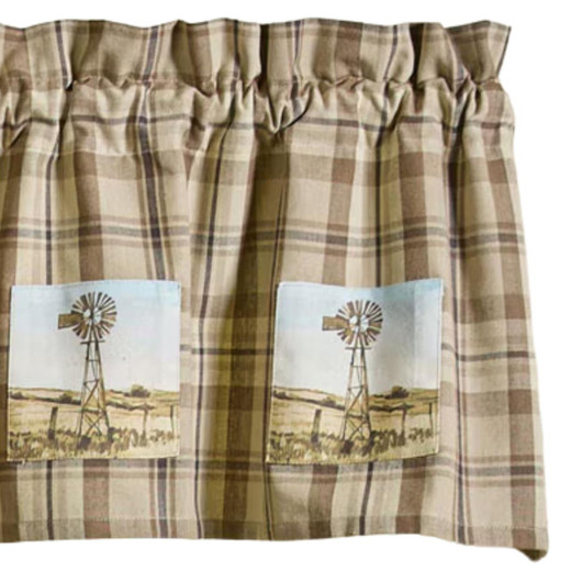 Plains Plaid Lined Patch Valance - 60x14