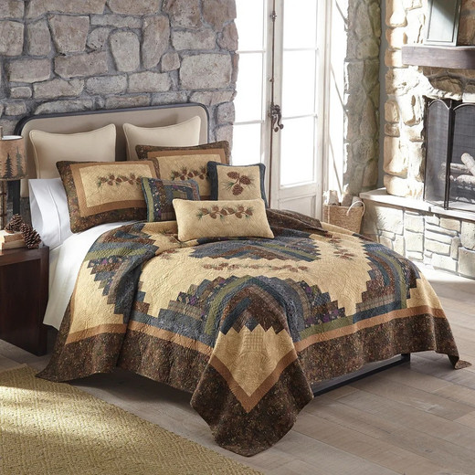 Cabin Raising Pine Cone Bedding Collection