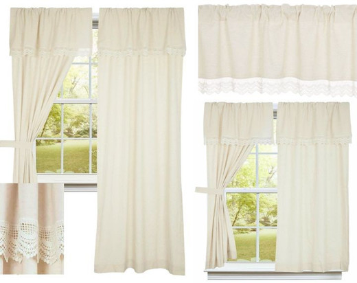Flax and Lace Curtain Collection