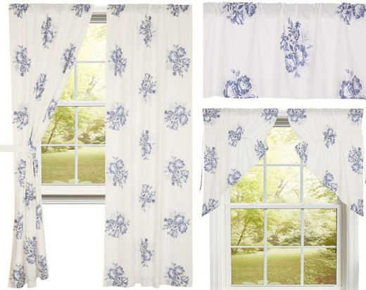 Lydia Blue Curtain Collection